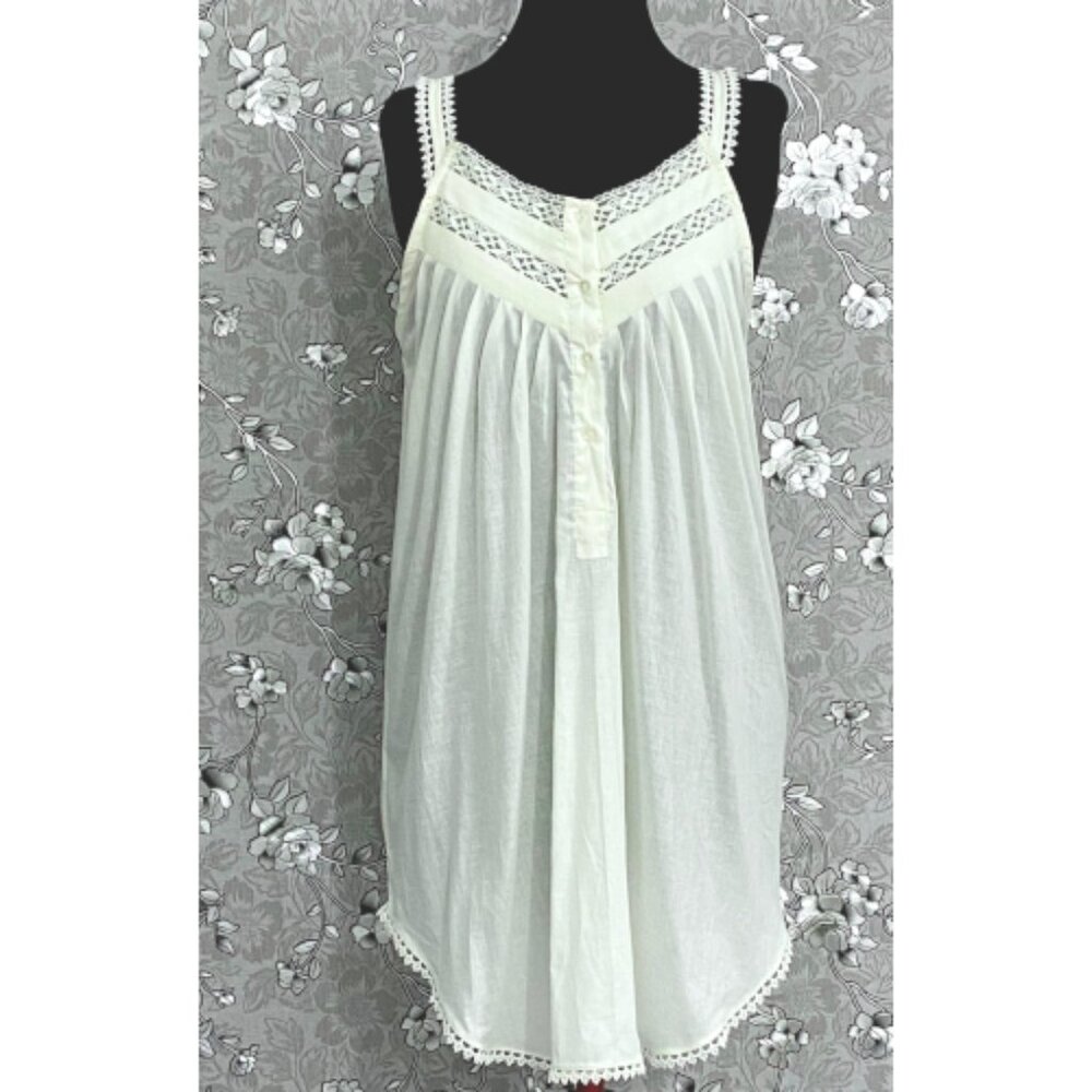 SoieRose SR-1179 – 100% Cotton Victorian Nightgown with Lace Trim